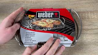 Weber fish and vegetable holder (grilling basket) Unboxing and instructions