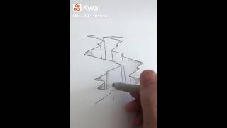 رسم شق في الارض ثلاثي الابعاد