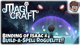 Binding of Isaac Style BUILDASPELL Roguelite!! | Let's Try Magicraft