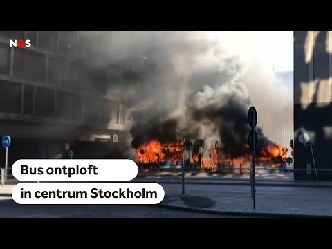 ONTPLOFFING: Bus ontploft in centrum van Stockholm