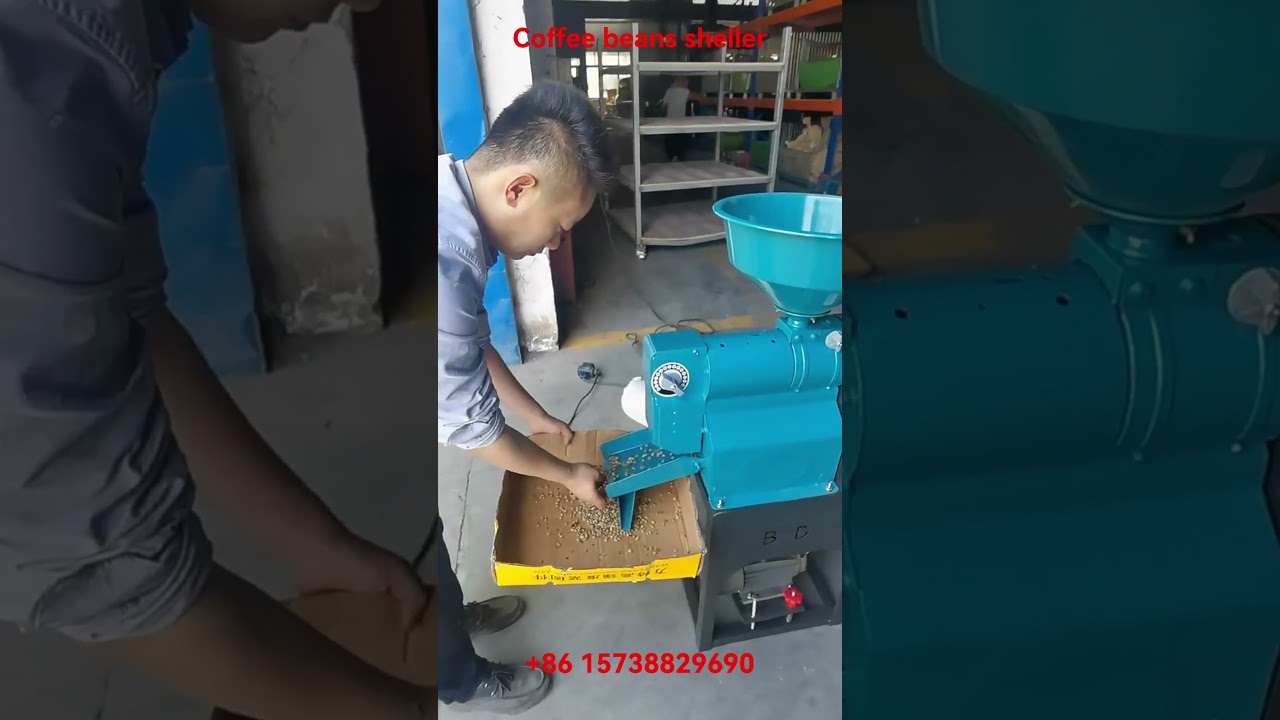 Coffee beans sheller machine