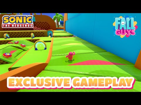 FALL GUYS x SONIC - Bean Hill Zone GAMEPLAY