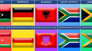 Removing Black Color the Flags of Every Countries | Fun with Flags