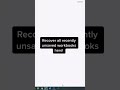 HOW TO RECOVER UNSAVED DOCUMENT IN MS EXCEL #excel #tips