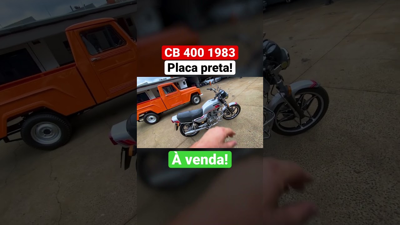 CB 400 1983 placa preta à venda!!✅
