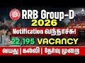 RRB Group D 2026 Vacancy Tamil | Group D Notification, Qualification, Age Limit, Exam Pattern 2026