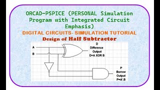 Design of Half Subtractor using ORCAD-PSpice simulation tool