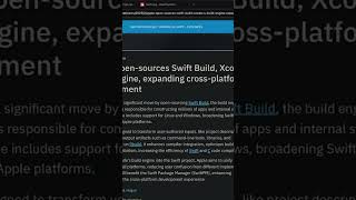 O SwiftBuild agora é OPEN SOURCE #shorts