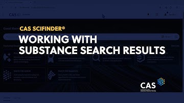 Working with substance search results in CAS SciFinder®