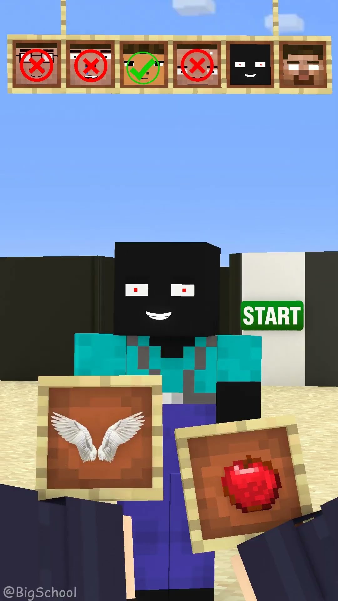 Left or Right? Help Herobrine escape the matrix! ?