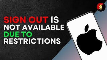Sign Out Is Not Available Due to Restrictions iPhone SOLVED!
