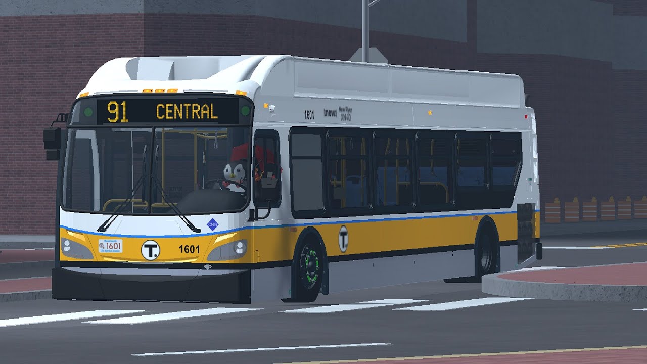[MBTA Roblox] New Flyer XN40 1601 on 91 Central! - YouTube