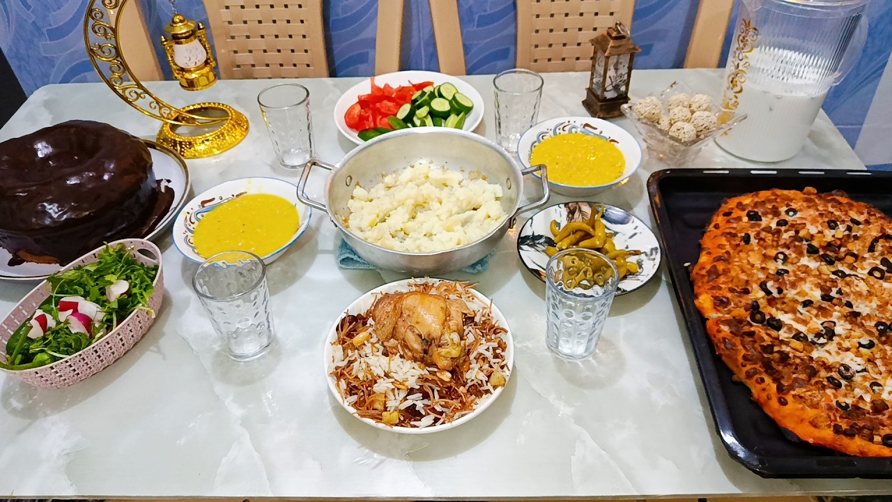 روتين رمضاني 🌙 من السحور لفطور سويت اطيب كبدة الدجاج ع السحور واسهل واسرع فطور حضرته مع كيك بركاني