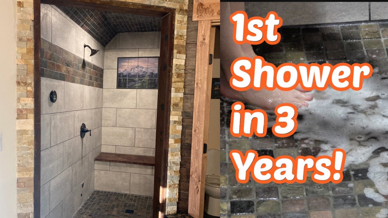 Shower Tile Finished! Who Goes First? YouTube