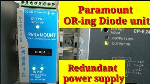 Paramount OR-ING DIODE UNIT,REDUNDANT POWER SUPPLY