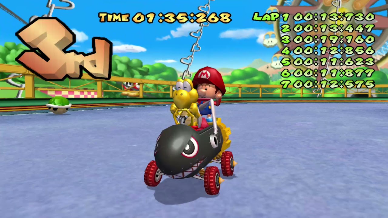 Mario Kart Double Dash - #041 Mushroom Cup (1 Player Mirror) with Baby Mario and Paratroopa