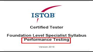Celebrity ISTQB | Performance Testing Syllabus | Chapter 1: Basic Concepts | By Asser Gameel Profile