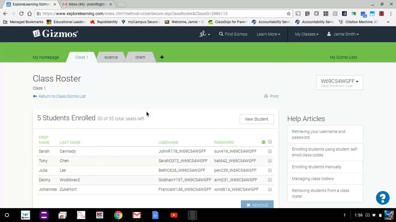 Assigning gizmos to a class and viewing the assessment - YouTube