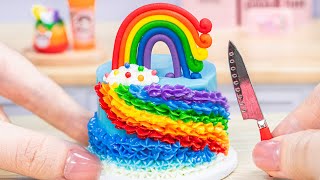 Satisfying Miniature Rainbow Chocolate Cake Decorating | Best Of Tiny Cakes By Yummy Yummy