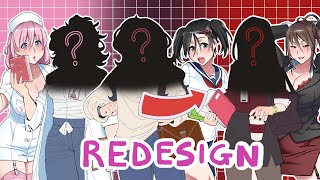 Redesigning the most PRBLEMATIC characters in yandere simulator | Muja, Mida and Hanako