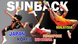 GAYA SUNBACK SPIKE DARI BERBAGAI NEGARA - Sunback Style Sepak Takraw