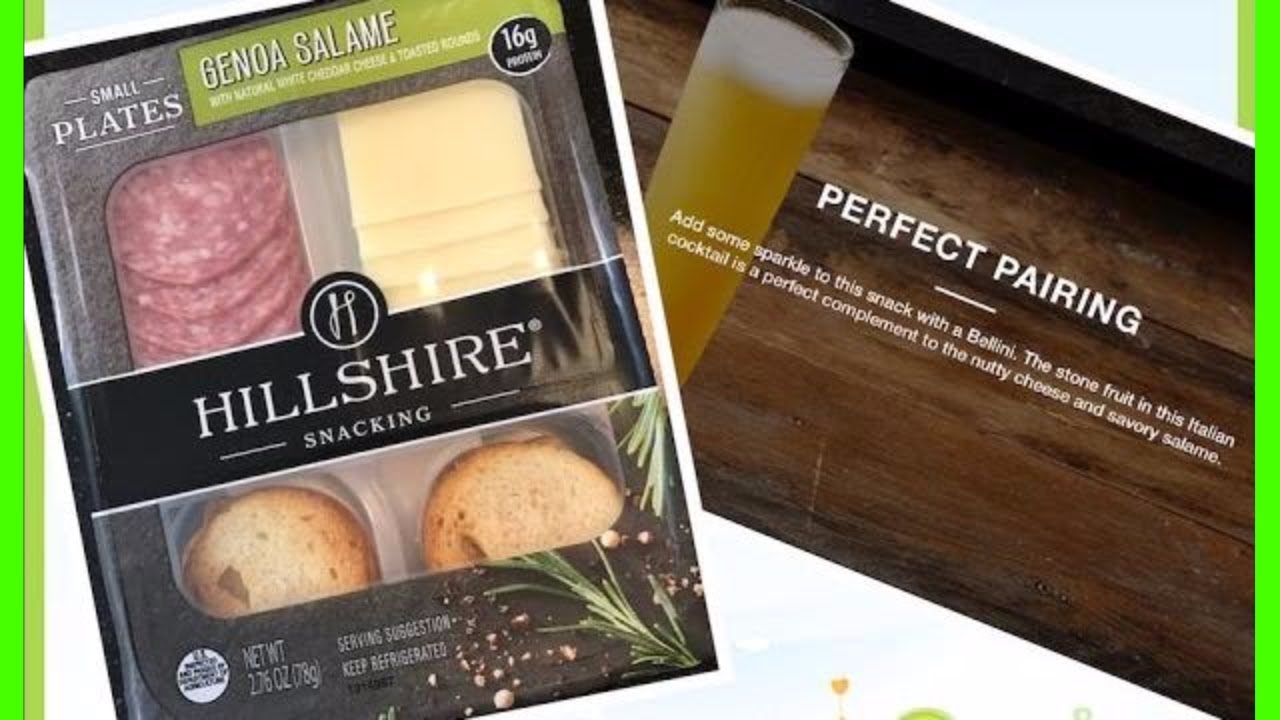 Hillshire Snacking Small Plates Genoa Salame With Cheese And Toasted Rounds Review YouTube
