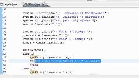 Kurs Java 11: Instrukcja Switch