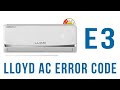 Lloyd split AC E3 error code