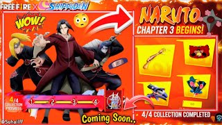 NARUTO CHAPTER 3 FREE FIRE 🔥🥵 | CHAPTER 3 CONFIRM DATE FF | FREE FIRE NEW EVENT | FF TODAY NEW EVENT