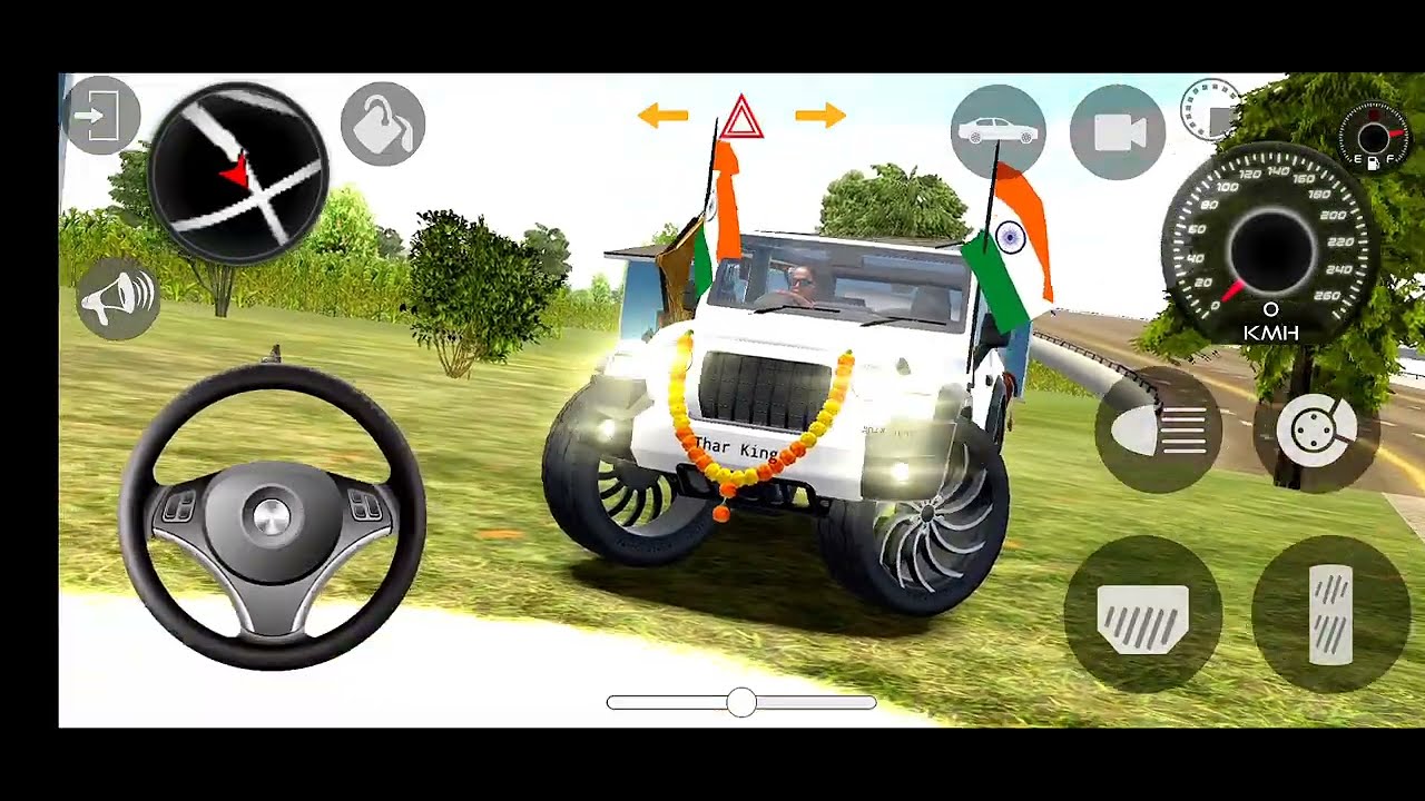 Modified Mahindra Thar😈Indian white Thar (Gadi Wala Games) Car Game Android Game - 