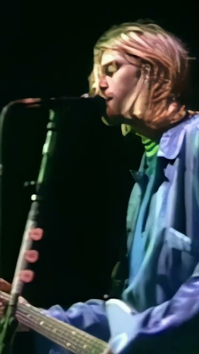 Kurt Cobain Looks at the Camera and Hides His Face (1994) #nirvana #nirvanalive #music #inutero