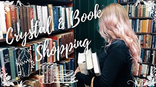 come crystal + book shopping with me