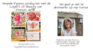 Simpele Pyjama zondag met ....van Stampin'Up!