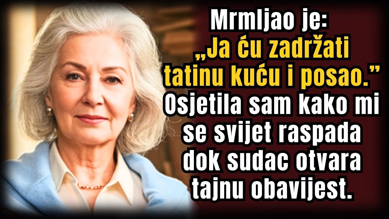 Sin je šapnuo: “Meni ide kuća i posao” — sudac otvorio tajni omot i moj svijet se srušio