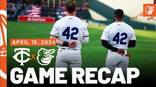 Twins vs. Orioles Game Recap (4/15/24) | MLB Highlights | Baltimore Orioles