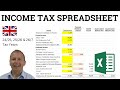 UK Income Tax Calculator spreadsheet - tax planning simplified