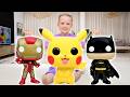 Our Pikachu Escaped! Catch All Pop Toy Superheroes