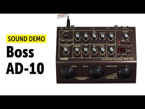 Процесор ефектів для акустичних гітар BOSS AD-10 ACOUSTIC PREAMP, видео 1