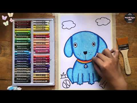 Video Bé học vẽ| Vẽ chú chó đơn giản dễ thương | Huỳnh Ngọc... - youtube