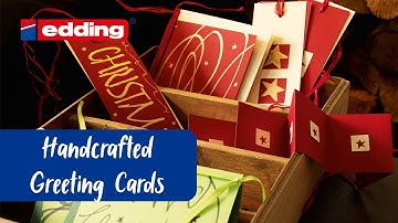 Hand-lettered greeting cards with edding calligraphy pens