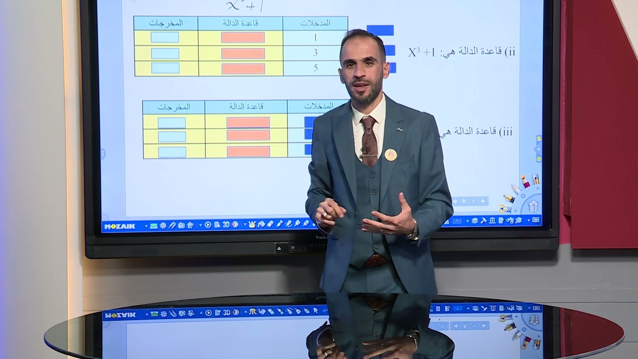 رياضيات الاول متوسط - الدوال وتنظيمها بجداول ج1