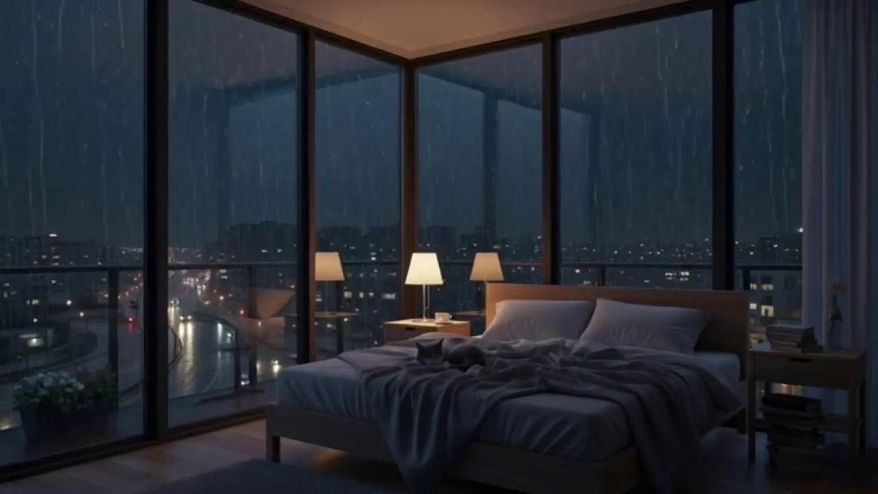【睡眠用】 街が遠ざかり、雨だけが残る時間 #睡眠BGM #ホワイトノイズ#nightambience