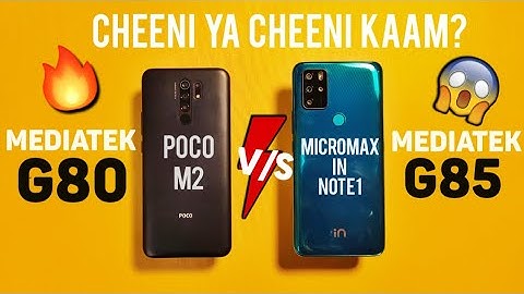 Micromax IN Note 1 vs POCO M2 Speed Test [Helio G80 vs Helio G85] 🔥Cheeni Ya Cheeni Kaam 😱