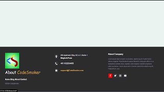 Fully Responsive Footer Section using HTML and CSS | CodeSmoker 2021