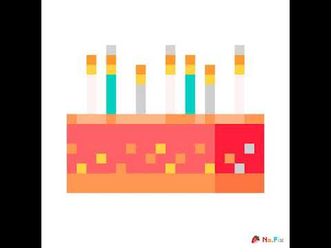 Gateau D Anniversaire Pixel Art Youtube