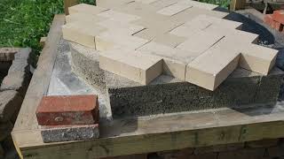 How to lay a firebrick Oven Floor - The Herringbone Pattern