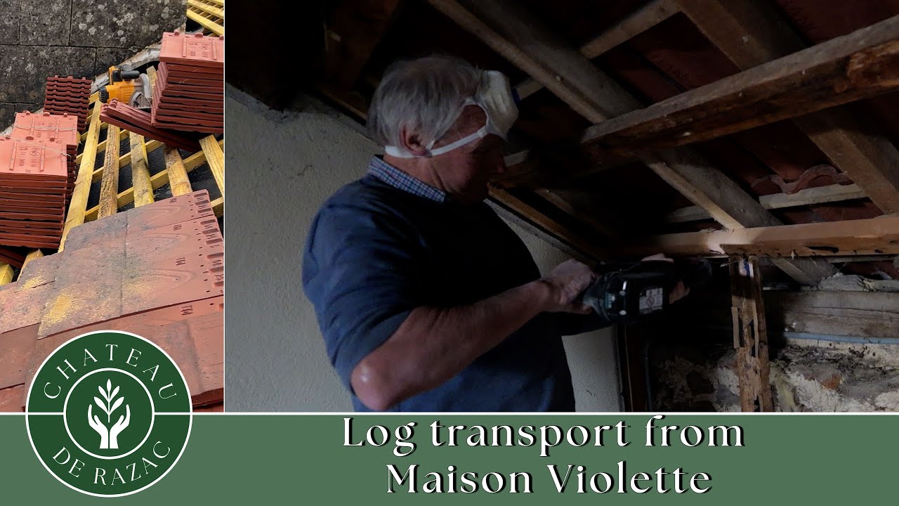 Crane Lifts, Velux Installation & Winter Roof Work | Maison Violette Strip-Out | Château de Razac