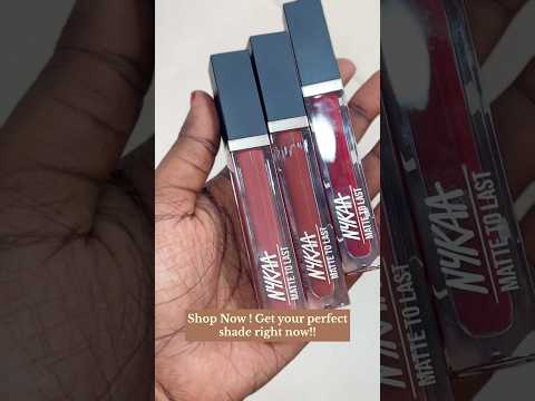 @nykaacosmetics Matte to last liquid lipstick ✨Shade- Bombay,Chai,Maharani #nykaacosmetics #shorts