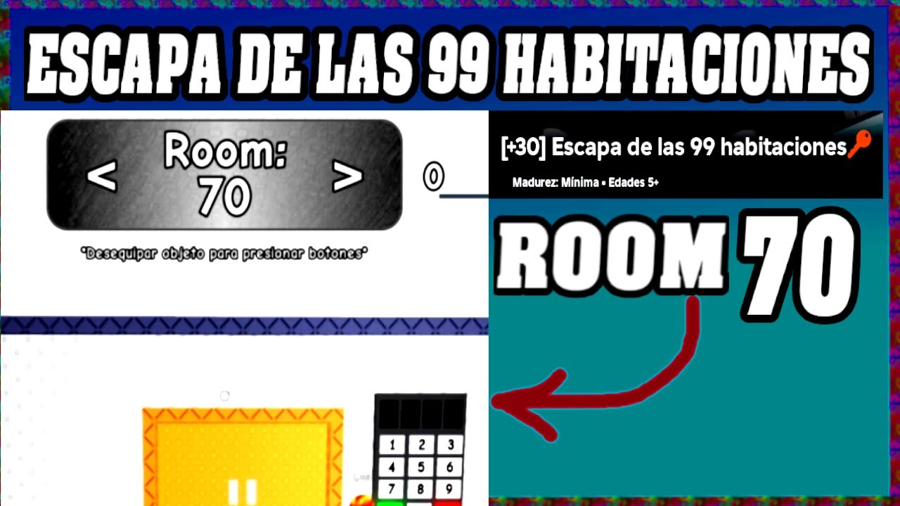 ROOM 70 ESCAPA DE LAS 99 HABITACIONES Roblox Guía Completa🗝️ [Español]