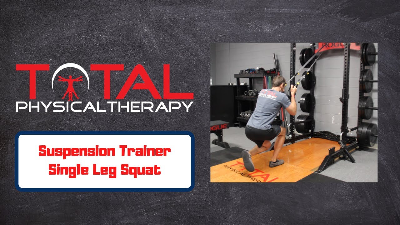 Suspension Trainer Single Leg Squat - YouTube